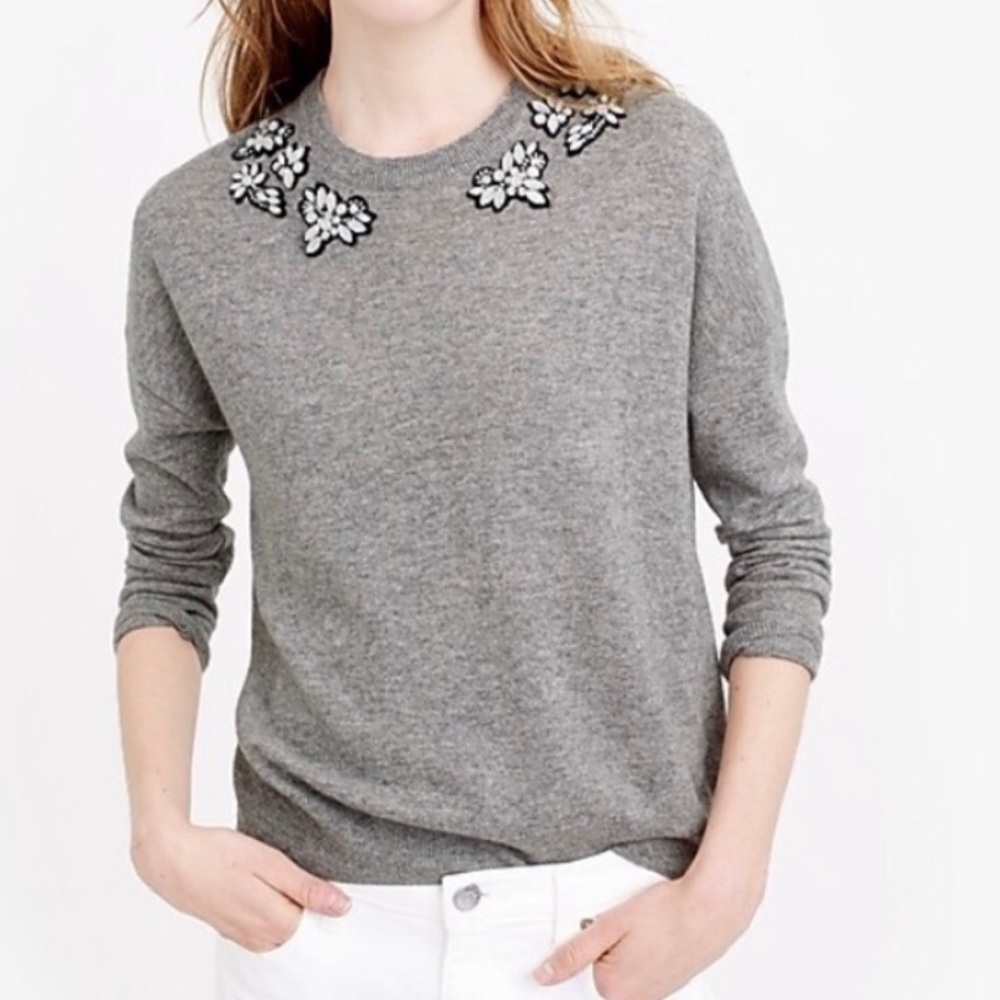 J. Crew Opal Embellished Sweater